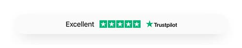 Review Badges snippet: “Excellent” with five Trustpilot stars